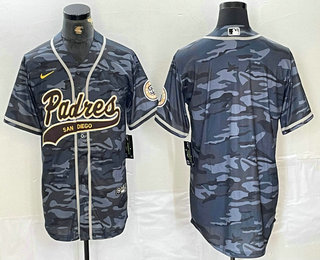 Men's San Diego Padres Blank Gray Camo Cool Base Stitched Jersey