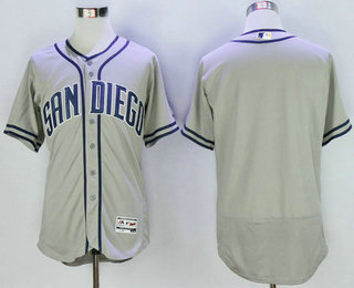 Men's San Diego Padres Blank Grey 2016 Flexbase Majestic Baseball Jersey