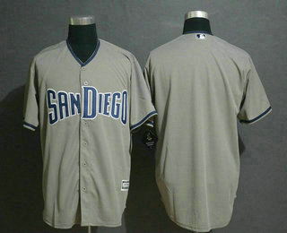 Men's San Diego Padres Blank Grey New Stitched MLB Cool Base Jersey