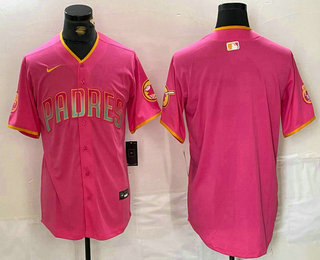 Men's San Diego Padres Blank Pink 20th Anniversary Black 20th Anniversary Limited Stitched Jersey