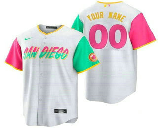 Men's San Diego Padres Customized White 2022 City Connect Cool Base Jersey