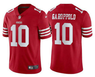 Men's San Francisco 49ers #10 Jimmy Garoppolo 2022 New Red Vapor Untouchable Limited Stitched Jersey