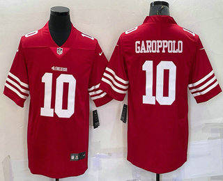 Men's San Francisco 49ers #10 Jimmy Garoppolo 2022 New Red Vapor Untouchable Limited Stitched Jersey