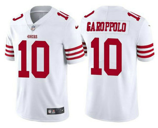 Men's San Francisco 49ers #10 Jimmy Garoppolo 2022 New White Vapor Untouchable Limited Stitched Jersey