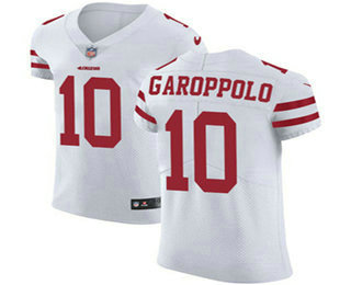 Men's San Francisco 49ers #10 Jimmy Garoppolo White 2018 Vapor Untouchable Stitched NFL Nike Elite Jersey