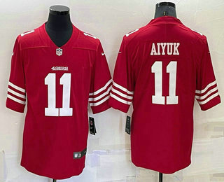 Men's San Francisco 49ers #11 Brandon Aiyuk 2022 New Red Vapor Untouchable Limited Stitched Jersey