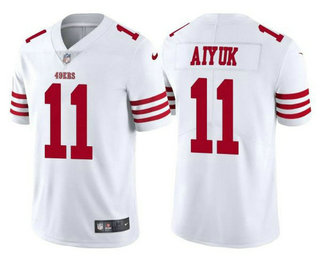 Men's San Francisco 49ers #11 Brandon Aiyuk 2022 New White Vapor Untouchable Limited Stitched Jersey