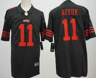 Men's San Francisco 49ers #11 Brandon Aiyuk Limited Black Vapor Jersey