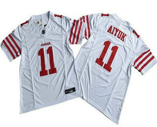 Men's San Francisco 49ers #11 Brandon Aiyuk Limited White FUSE Vapor Jersey