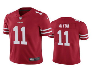 Men's San Francisco 49ers #11 Brandon Aiyuk Scarlet 2020 NFL Draft Vapor Limited Jersey