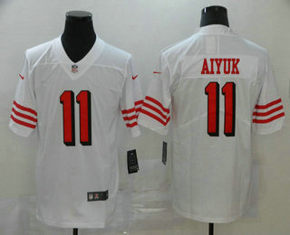 Men's San Francisco 49ers #11 Brandon Aiyuk White New 2020 Color Rush Vapor Untouchable Limited Jersey