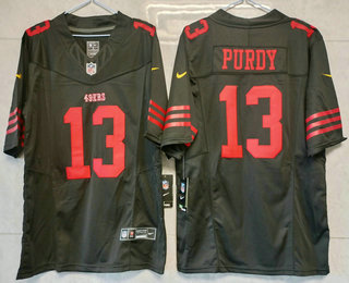 Men's San Francisco 49ers #13 Brock Purdy Black 2023 FUSE Vapor Untouchable Limited Stitched Jersey