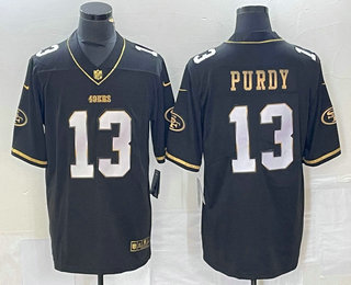 Men's San Francisco 49ers #13 Brock Purdy Black Gold Vapor Untouchable Limited Stitched Jersey