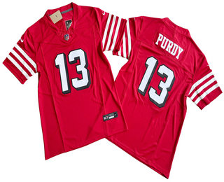 Men's San Francisco 49ers #13 Brock Purdy Red 2023 FUSE Color Rush Vapor Untouchable Limited Jersey