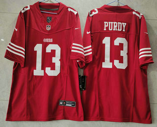 Men's San Francisco 49ers #13 Brock Purdy Red 2023 FUSE Vapor Untouchable Limited Stitched Jersey