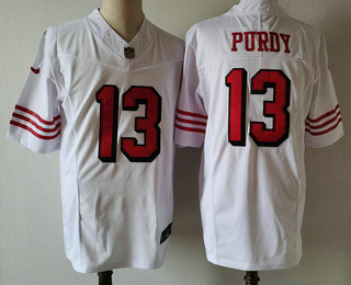 Men's San Francisco 49ers #13 Brock Purdy White 2023 FUSE Color Rush Vapor Untouchable Limited Jersey