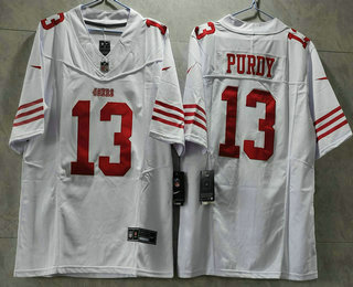 Men's San Francisco 49ers #13 Brock Purdy White 2023 FUSE Vapor Untouchable Limited Stitched Jersey