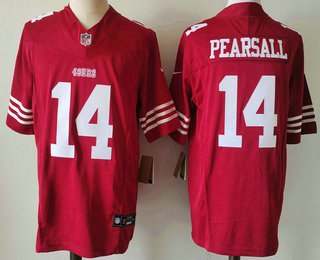 Men's San Francisco 49ers #14 Ricky Pearsall Red 2024 FUSE Vapor Limited Stitched Jersey