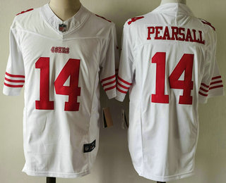 Men's San Francisco 49ers #14 Ricky Pearsall White 2024 FUSE Vapor Limited Stitched Jersey