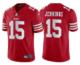 Men's San Francisco 49ers #15 Jauan Jennings 2022 New Red Vapor Untouchable Limited Stitched Jersey