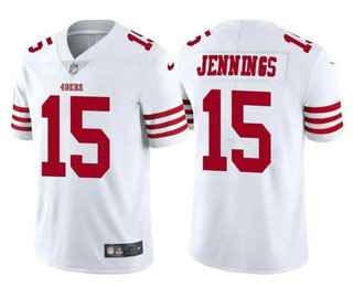 Men's San Francisco 49ers #15 Jauan Jennings 2022 New White Vapor Untouchable Limited Stitched Jersey