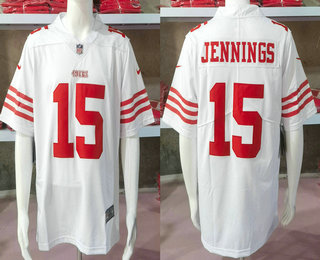 Men's San Francisco 49ers #15 Jauan Jennings White Vapor Limited Stitched Jersey