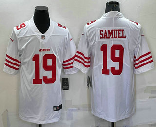 Men's San Francisco 49ers #19 Deebo Samuel 2022 White Vapor Untouchable Limited Stitched Football Jersey