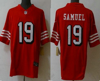 Men's San Francisco 49ers #19 Deebo Samuel Limited Red Alternate FUSE Vapor Jersey