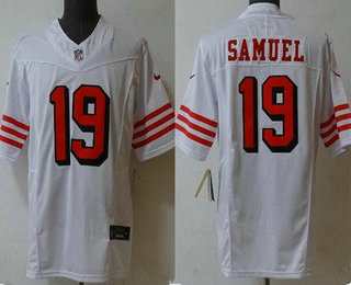 Men's San Francisco 49ers #19 Deebo Samuel Limited White Alternate FUSE Vapor Jersey