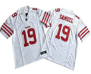 Men's San Francisco 49ers #19 Deebo Samuel Limited White FUSE Vapor Jersey