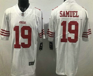 Men's San Francisco 49ers #19 Deebo Samuel Limited White Vapor Jersey