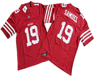 Men's San Francisco 49ers #19 Deebo Samuel Red 2023 FUSE Vapor Limited Stitched Jersey