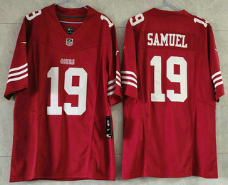 Men's San Francisco 49ers #19 Deebo Samuel Red 2023 FUSE Vapor Untouchable Limited Stitched Jersey