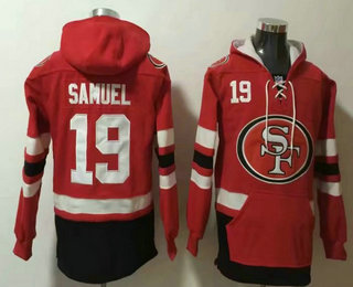 Men's San Francisco 49ers #19 Deebo Samuel Red Ageless Must Have Lace Up Pullover Hoodie