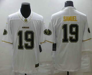 Men's San Francisco 49ers #19 Deebo Samuel White Golden Edition Stitched NFL Nike Limited Jersey