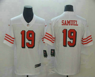 Men's San Francisco 49ers #19 Deebo Samuel White New 2018 Color Rush Vapor Untouchable Limited Jersey