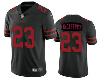 Men's San Francisco 49ers #23 Christian McCaffrey 2022 Black Vapor Untouchable Stitched Limited Jersey