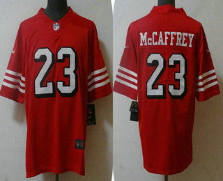 Men's San Francisco 49ers #23 Christian McCaffrey 2022 Red Vapor Untouchable Stitched Jersey