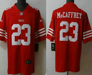 Men's San Francisco 49ers #23 Christian McCaffrey Limited Red 2022 Vapor Jersey