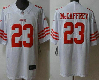 Men's San Francisco 49ers #23 Christian McCaffrey Limited White 2022 Vapor Jersey