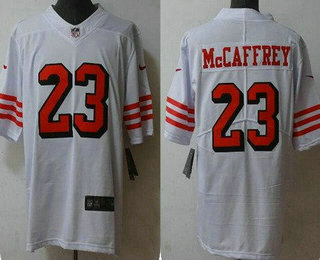 Men's San Francisco 49ers #23 Christian McCaffrey Limited White Alternate Vapor Jersey