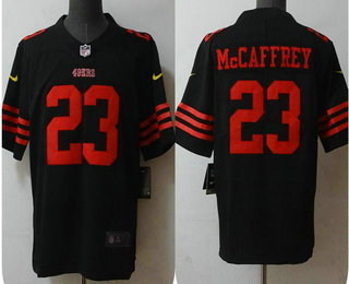 Men's San Francisco 49ers #23 Christian McCaffrey NEW 2022 Black Vapor Untouchable Stitched Jersey