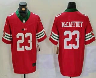 Men's San Francisco 49ers #23 Christian McCaffrey Red FUSE Mexico Vapor Limited Stitched Jersey