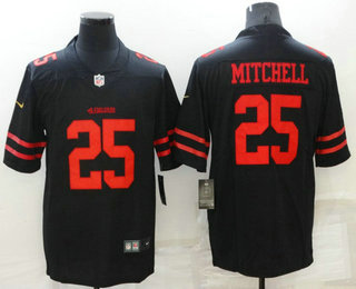 Men's San Francisco 49ers #25 Eli Mitchell Black 2021 Vapor Untouchable Stitched NFL Nike Limited Jersey