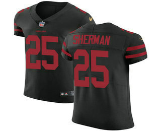 Men's San Francisco 49ers #25 Richard Sherman Black 2017 Vapor Untouchable Stitched NFL Nike Elite Jersey