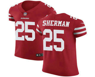 Men's San Francisco 49ers #25 Richard Sherman Red 2017 Vapor Untouchable Stitched NFL Nike Elite Jersey