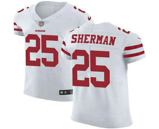 Men's San Francisco 49ers #25 Richard Sherman White 2017 Vapor Untouchable Stitched NFL Nike Elite Jersey