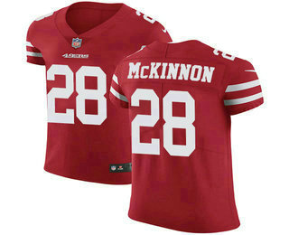 Men's San Francisco 49ers #28 Jerick McKinnon Red 2018 Vapor Untouchable Stitched NFL Nike Elite Jersey