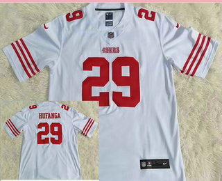 Men's San Francisco 49ers #29 Talanoa Hufanga 2022 New White Vapor Untouchable Limited Stitched Jersey