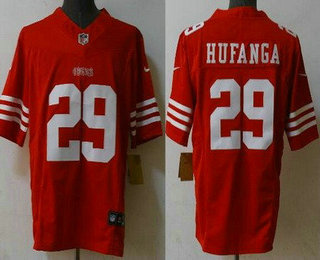 Men's San Francisco 49ers #29 Talanoa Hufanga Limited Red FUSE Vapor Jersey